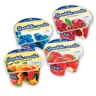 Grūdėta varškė su skoniais PIENO ŽVAIGŽDĖS (4 rūšių), 150 g