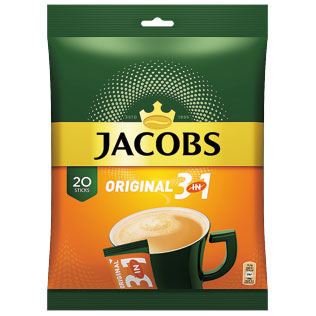 Tirpusis kavos gėrimas JACOBS ORIGINAL 3in1 BOX, 20 x 15,2 g