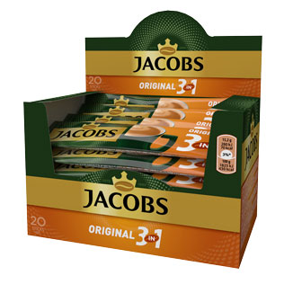 Tirpiojo kavos gėrimo dėžutė JACOBS 3in1 ORIGINAL