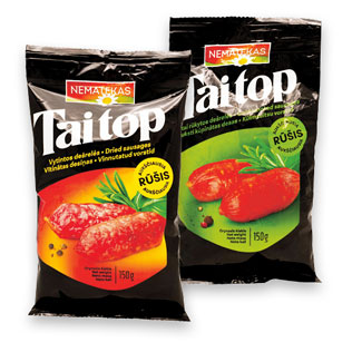 KLASIKINĖS vytintos arba š. r. dešrelės TAI TOP, a. r., 150 g