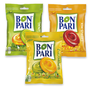Karamelė BON PARI (3 rūšių), 90 g