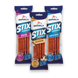 K. r. STIX KABANOSSI dešrelės (3 rūšių), 100 g