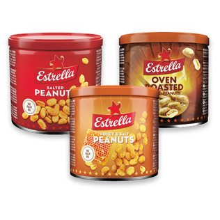 Kepinti žemės riešutai ESTRELLA (3 rūšių), 140 g