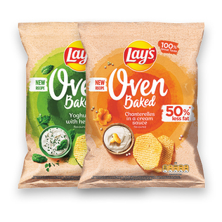 Kepti bulvių trašk. LAY'S OVEN BAKED (2 rūšių), 180 g