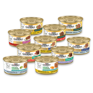 Kons. kačių ėdalas GOURMET GOLD (įv. rūšių), 85 g