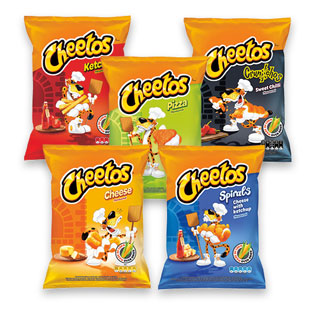 Kukurūzų užkandis CHEETOS (5 rūšių), 145 g, 160 g, 165 g