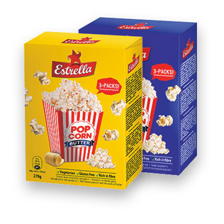 Kukurūzų spragėsiai ESTRELLA, 2 rūšių, 270 g