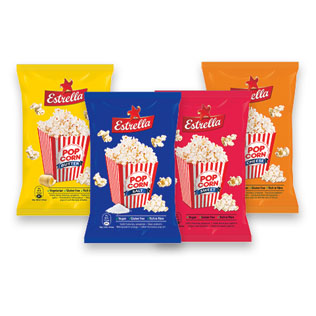 Kukurūzų spragėsiai ESTRELLA, 4 rūšių, 90 g