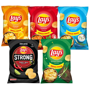 Bulvių traškučiai LAY'S, 5 rūšių, 190 g, 200 g