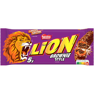 Batonėlis NESTLE LION BROWNIE STYLE, 5x30 g/ pak.
