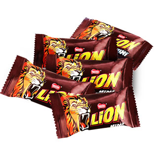 Sveriami saldainiai NESTLE LION MINI, 1 kg