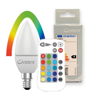 Lemputė LED RGB ONEX, RGB 4.9W, art. P B35, 1 vnt.