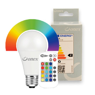 Lemputė LED RGB 9,4W ONEX, art. P A60, 1 vnt