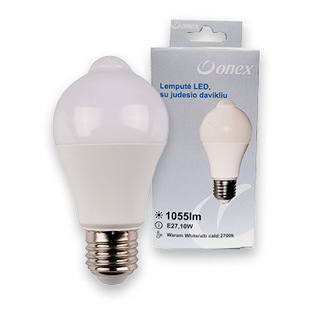 Lemputė su judesio davikliu LED RGB ONEX, 10 W, 1 vnt