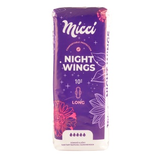 Higieniniai paketai MICCI NIGHT WINGS, 10 vnt./pak.