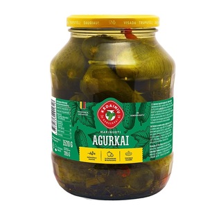 KĖDAINIŲ KONSERVŲ marinuoti agurkai, 9-12 cm, 1570 g