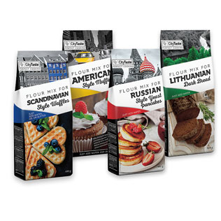 Miltų mišiniams CITY TASTE (4 rūšių), 400 g, 470 g, 500 g/pak.