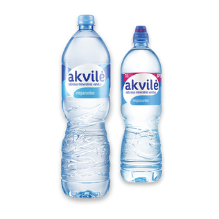Natūralus mineralinis vanduo AKVILĖ, 1,5 l arba AKVILĖ SPORT, 1 l