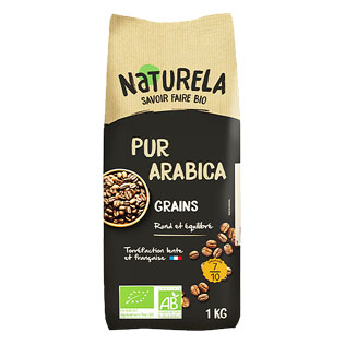 Ekologiškos kavos pupelės 100% NATURELA, 1 kg