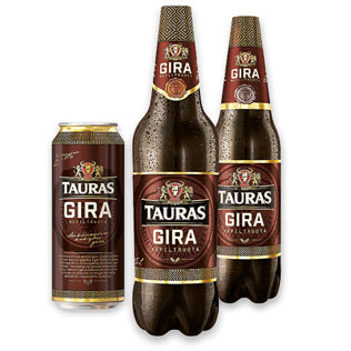 Nefiltruotai girai TAURAS, 0,5 l, 1 l, 1,5 l