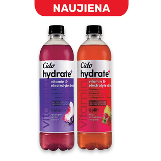 Negazuotas gėrimas CIDO HYDRATE+ (2 rūšių), 0,6 l