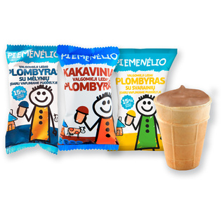 PIEMENĖLIO plombyras vafl. puodelyje, 5 rūšių, 120 ml/vnt.