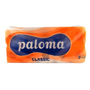 Tualetinis popierius PALOMA CLASSIC WHITE, 3 sl., 10 vnt./pak.