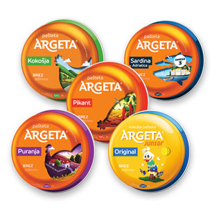 Paštetas ARGETA (5 rūšių), 95 g