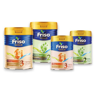 Pieno mišinukams FRISO GOLD (4 rūšių), 400 g, 800 g