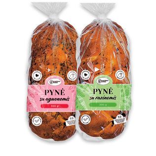 Pynė su aguon. arba razin. KLAIPĖDOS DUONA, 300 g