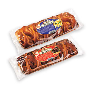 Vanilės arba šokolado skonio pyragas LA TRECCIA, 300 g