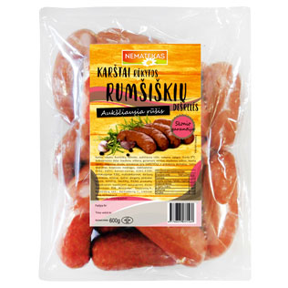 RUMŠIŠKIŲ karštai rūkytos dešrelės, 600 g