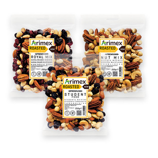 Riešutų mišiniams ARIMEX PREMIUM ROASTED (3 rūšių), 250 g