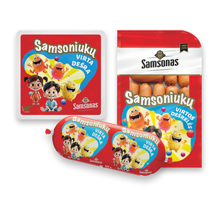 SAMSONIUKŲ virt. dešr. ir dešrel. (3 rūšių), 160 g, 210 g, 300 g