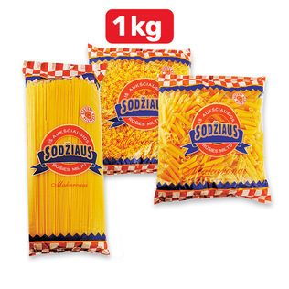 SODŽIAUS makaronai (5 rūšių), 1 kg
