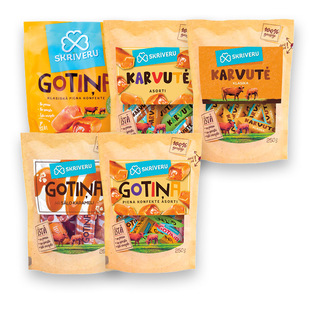 Saldainiai SKRIVERU GOTINA KARTUVĖ (5 rūšių), 250 g