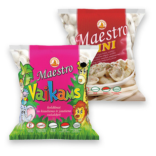 Šaldyti koldūnai su mėsos įdaru MAESTRO VAIKAMS arba MAESTRO MINI, 400 g