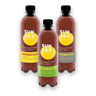 Ekologiškas šaltasis arbatos gėrinas SUIN365 KOMBUCHA (3 rūš.), 0,5 l