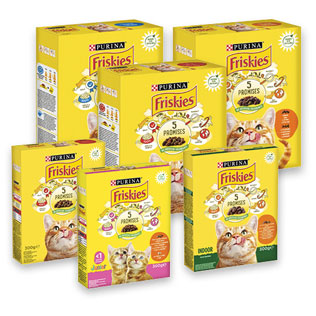 Sausam kačių ėdalui FRISKIES (įv. rūšių), 300 g, 1 kg