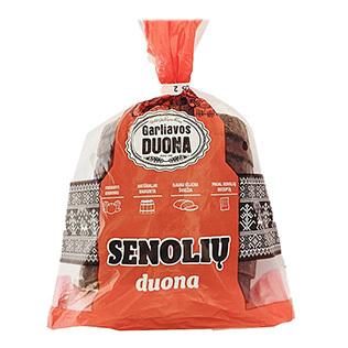 SENOLIŲ duona GARLIAVOS DUONA, 380 g
