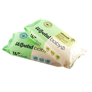 Drėgnos servetėlės WIPEFUL BABY ULTRASOFT arba AQUA, 60 vnt./pak.