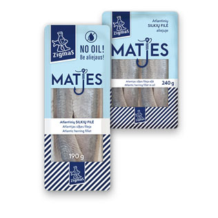 Silkių filė ZIGMAS MATES su aliejumi, 240 g, be aliejaus, 190 g