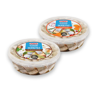 Silkių filė gabaliukai su daržovėmis arba su baravykais VIČI CLASSIC, 480 g