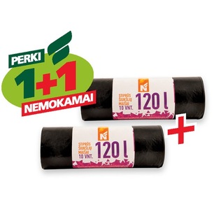 Šiukšlių maišas N, 10 vnt. x 120 l/pak.