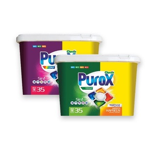 Skalbimo kapsulės PUROX (2 rūšių), 35 x 19 g/pak.