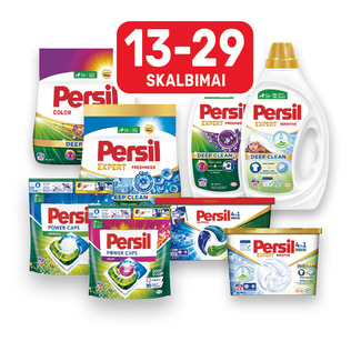 Skalb. milteliams, kapsulėms ir skystam skalb. PERSIL (įv. rūšių)