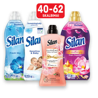 Skalbinių minkštikliui SILAN (4 rūšių), 880 ml, 1,012 l, 1,1 l