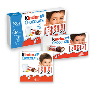 Šokoladui kKINDER (3 rūšių), 50 g, 100 g, 200 g