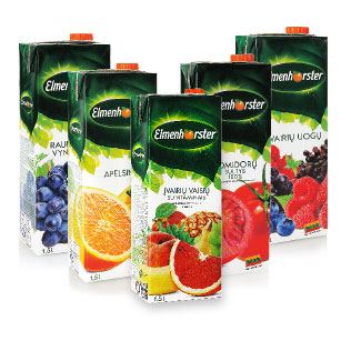 Sultims ir sulčių gėrimams Elmenhorster (5 rūšių), 1,5 l