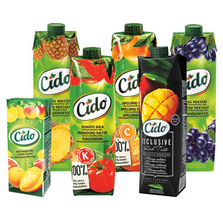 Sultims, nektarams ir sulčių gėrimams CIDO (įv. rūšių), 200 ml, 1 l